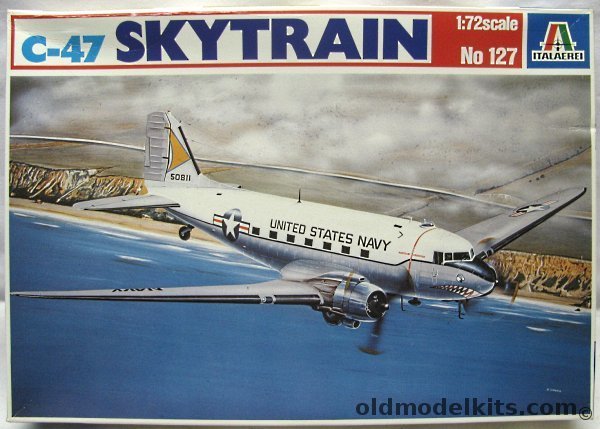 Italaerei 1/72 Douglas C-47 Skytrain - R4D US Navy 1951 or MkIII RAF Normandy 1944, 127 plastic model kit